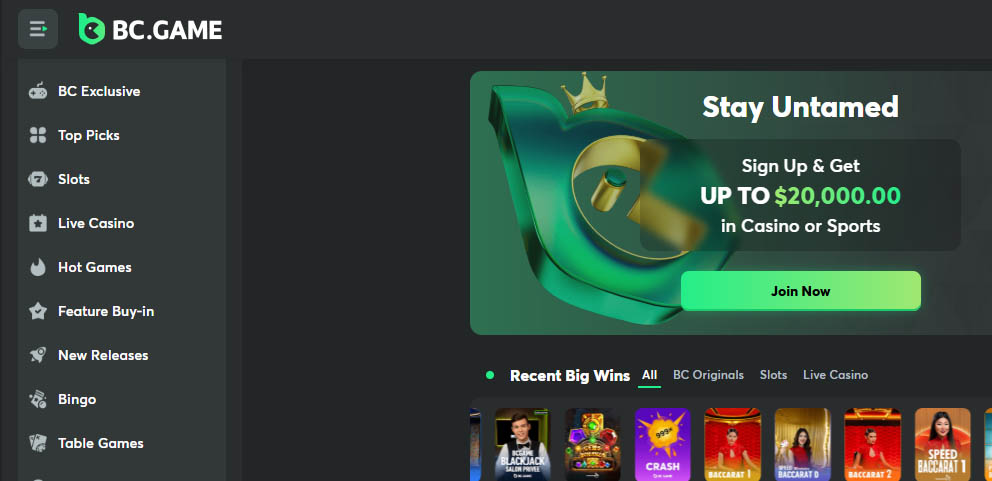 BC.Game Ethereum Casino for US players