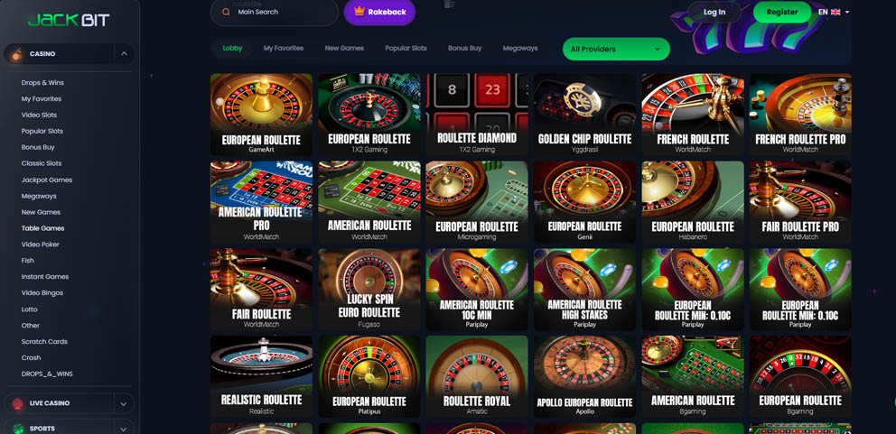 JackBit online roulette games