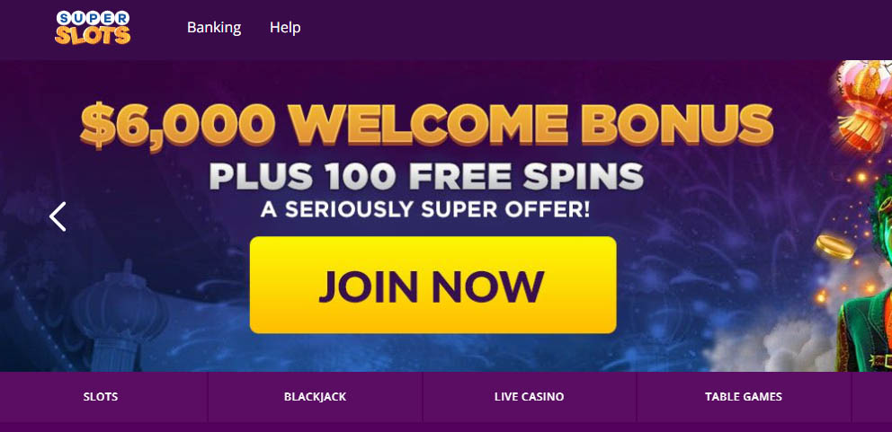 SuperSlots online Ethereum casino for US players