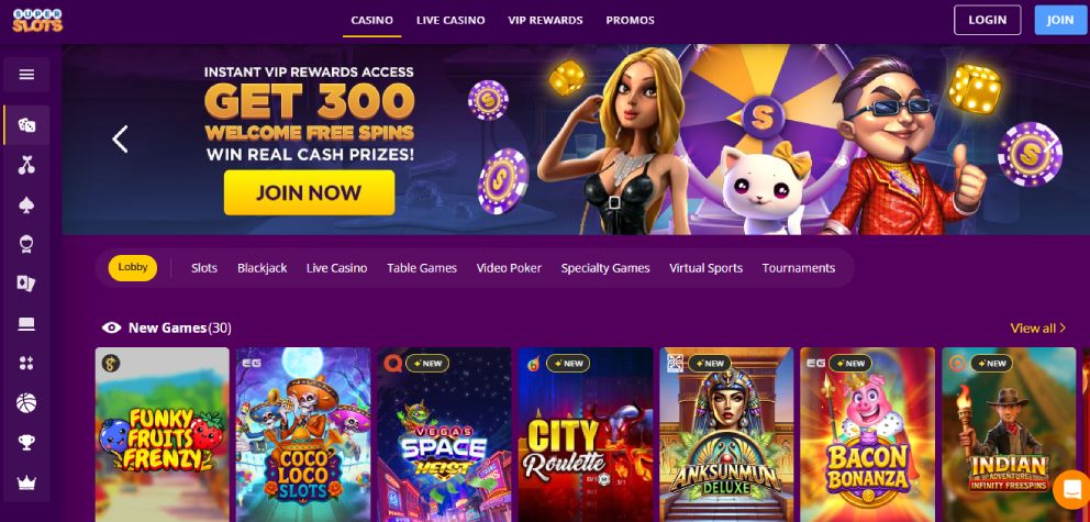 SuperSlots Casino Games