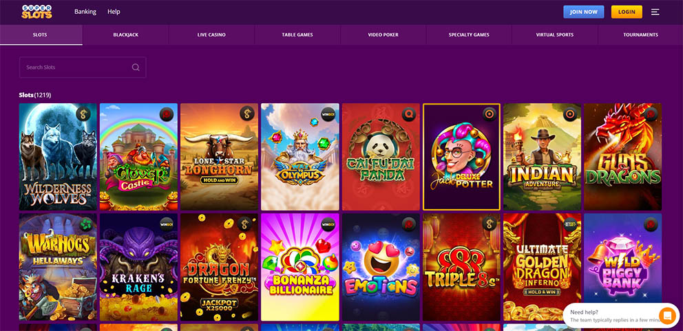 SuperSlots online casino slot games